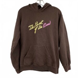 Gracie Abrams Hoodie Brown Cotton Blend Pull-over | Women’s Size S